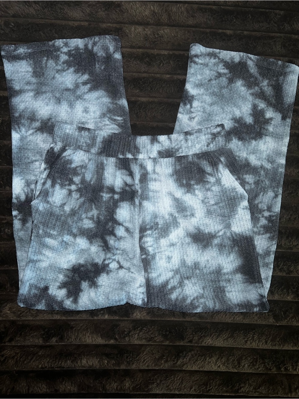 love, Fire Blue & Black Waffle Knit Sleep Top - Picture 4 of 5